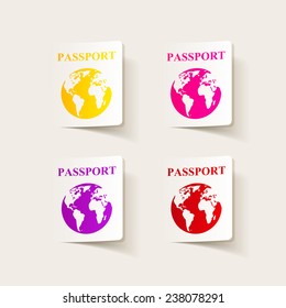realistic design element: passport