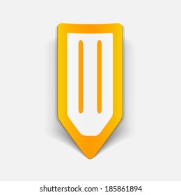 realistic design element: pencil