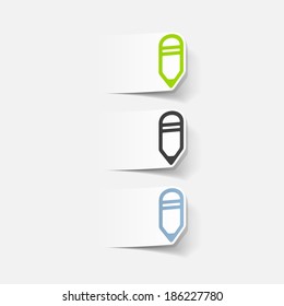realistic design element: pencil