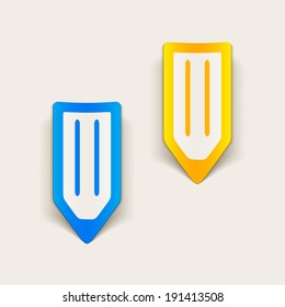 realistic design element: pencil