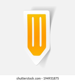 realistic design element: pencil