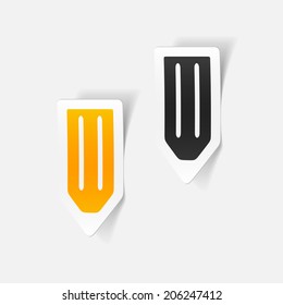 realistic design element: pencil