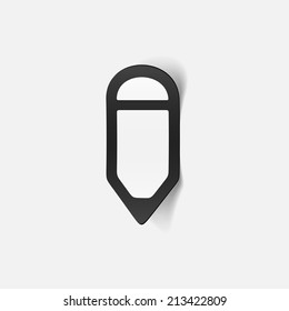 realistic design element: pencil
