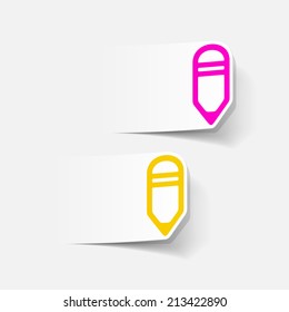 realistic design element: pencil