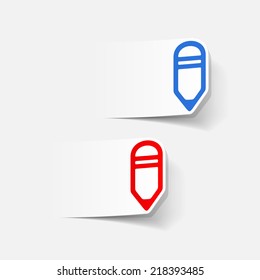 realistic design element: pencil