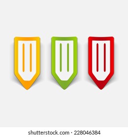 realistic design element: pencil