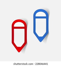 realistic design element: pencil