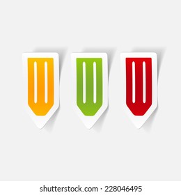 realistic design element: pencil