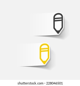 realistic design element: pencil