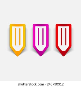 realistic design element: pencil