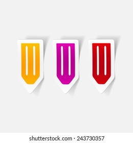 realistic design element: pencil