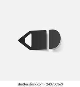 realistic design element: pencil