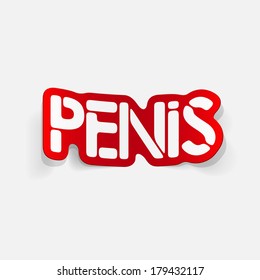 realistic design element: penis