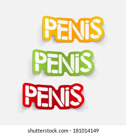 realistic design element: penis