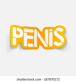 realistic design element: penis