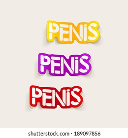 realistic design element: penis