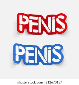 realistic design element: penis
