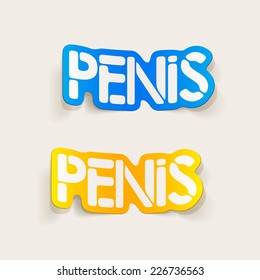 realistic design element: penis