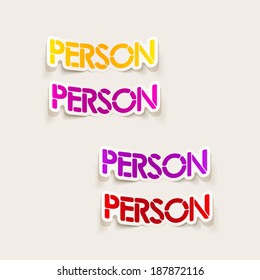 realistic design element: person