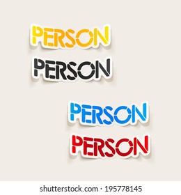 realistic design element: person