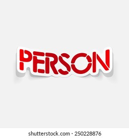 realistic design element: person