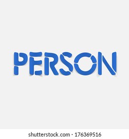 realistic design element: person. Modern Graphic Illustration