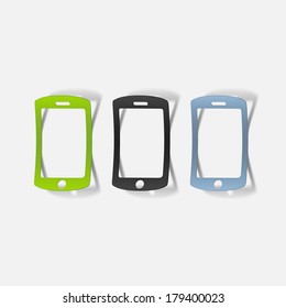 realistic design element: phone, smartphone