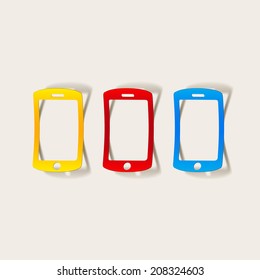 realistic design element: phone, smartphone