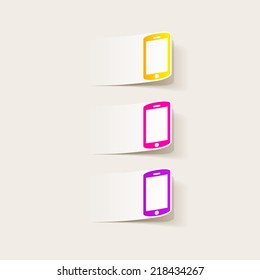 realistic design element: phone, smartphone