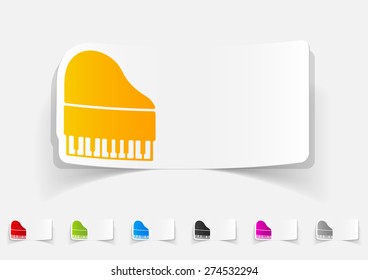 realistic design element. piano