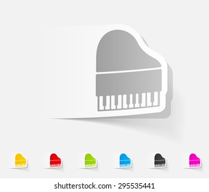 realistic design element. piano