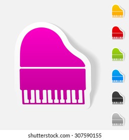 realistic design element. piano