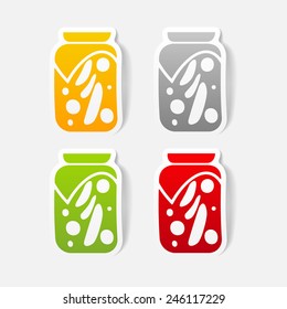 realistic design element: pickled vegetables