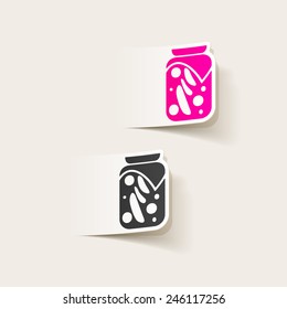 realistic design element: pickled vegetables