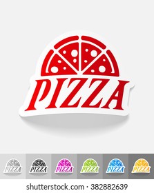 realistic design element. pizza