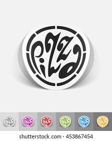 realistic design element. pizza
