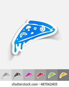 realistic design element. pizza