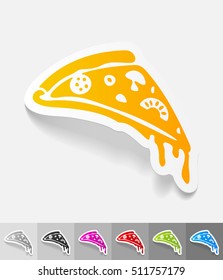 realistic design element. pizza