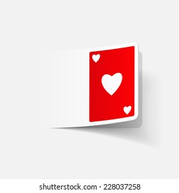 realistic design element: playing card