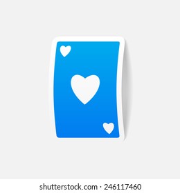 realistic design element: playing card