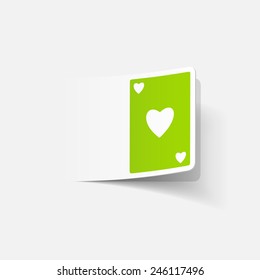 realistic design element: playing card