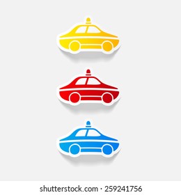 realistic design element. police car