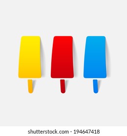 realistic design element: popsicle