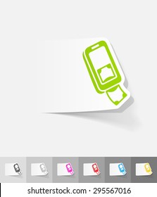 realistic design element. POS terminal