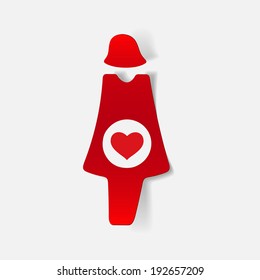 realistic design element: pregnant. Vector Illustration