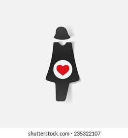 realistic design element: pregnant. Vector Illustration