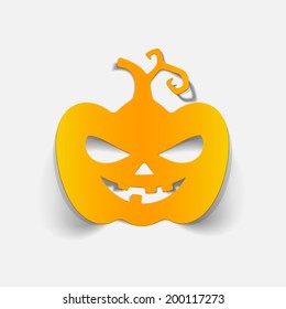 realistic design element: pumpkin