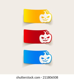 realistic design element: pumpkin