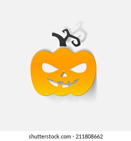 realistic design element: pumpkin