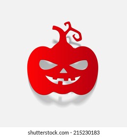 realistic design element: pumpkin